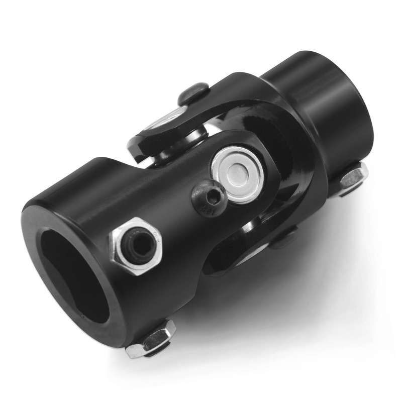 1 DD X 3/4-36 Spline Black Steering Universal Joint Single U Joint Shaft,Total Length: 83mm (3-1/4)