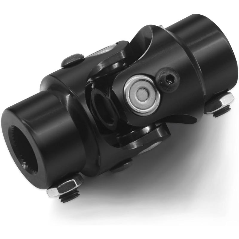 11/16-36 Spline X 3/4 DD Black Steering Universal Joint Single U Joint Shaft,Total Length: 83mm (3-1/4)