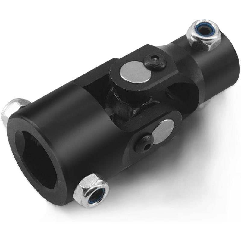 3/4 DD x 1 DD Black Steering Universal Joint single U Joint ShaftTotal Length: 96mm (3-3/4)