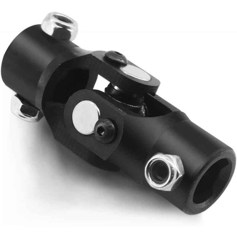 3/4 DD x 3/4 DD Black Steering Universal Joint Single U Joint Shaft,Total Length: 96mm (3-3/4)