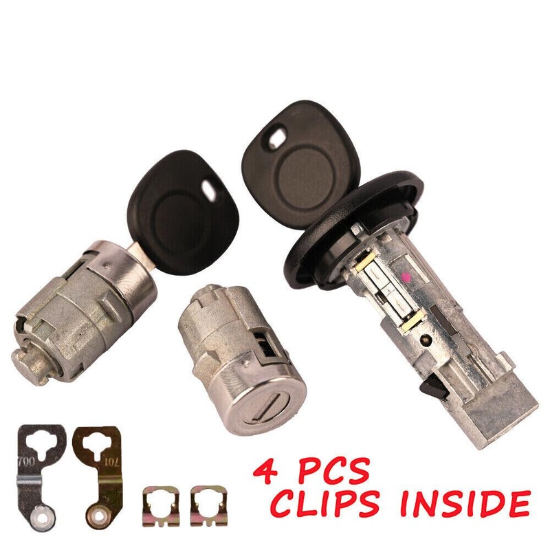 Ignition Key Switch Cylinder & 2 Door Lock Set 2 SAME KEYS MATCHED For Chevy