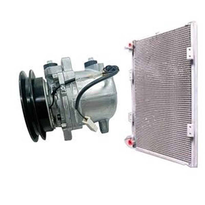 SV06E A/C Compressor with Condenser 283-4170 354-6977 for Caterpillar CAT Excavator 303.5E 304CCR 304DCR 305.5D 305E