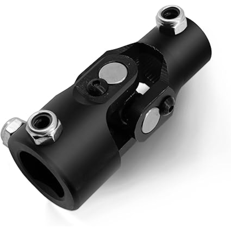 3/4 -36 Spline x 1 DD Black Steering Universal Joint Single U Joint Shaft,Total Length: 96mm (3-3/4)