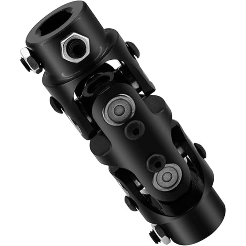 9/16 -26 Spline X 3/4 DD Black Double U Joint Steering Universal Joint DOUBLE U Joint Shaft,Total Length: 5-1/8