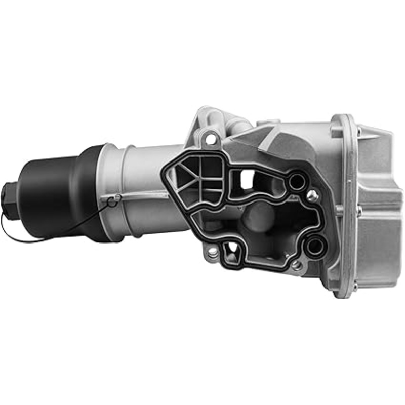 Aluminum Engine Oil Cooler Filter Housing Compatible with Audi A3 2006-08 A4 2005-09, Fit for Volkswagen Golf 2012-13 GTI Jetta Passat 2006-08, Replace 06F115397J 06F115397E 06F115397F