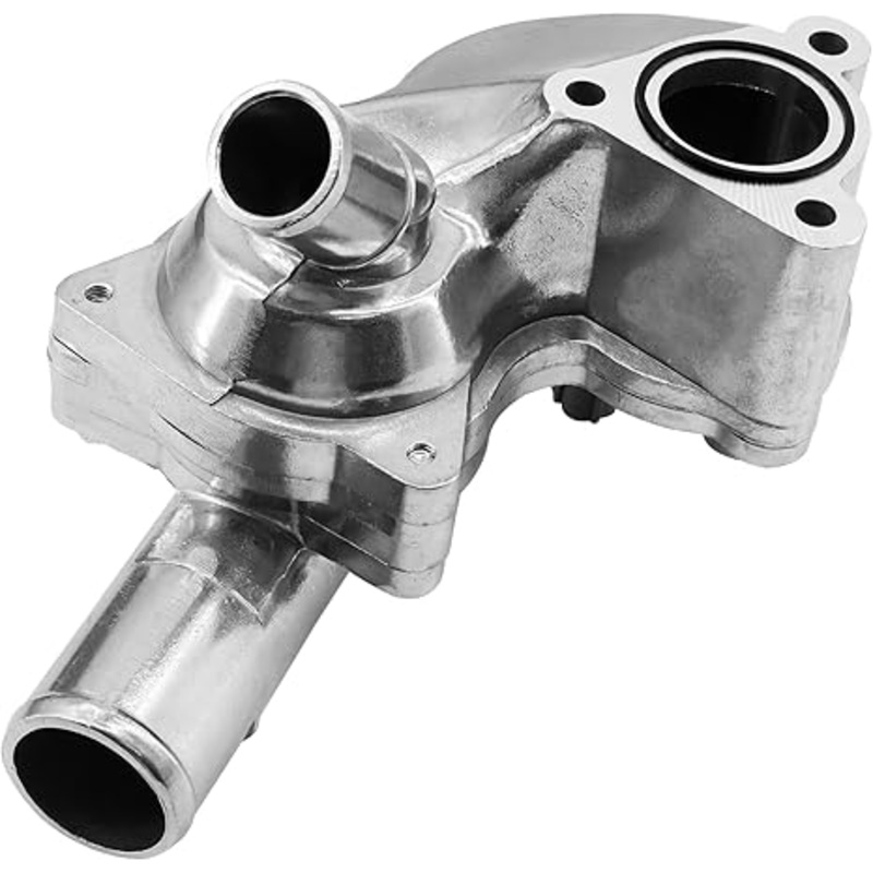 Aluminum Thermostat Housing Assembly Compatible with Ford Mustang 4.0L V6 2005 2006 2007 2008 2009 2010, #5R3Z8592BA / 902-210 / 2L2Z8592BA / 5R3Z-8592-BA