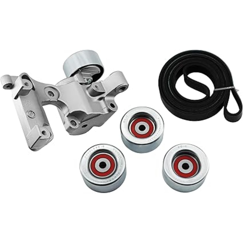 Drive Belt Tensioner Idler Pulley Kit Fit for 2005-2015 Toyota Tacoma, 2005-2012 Tundra, 2003-2009 4Runner, 2007-2009 FJ Cruiser, Compatible with 4.0L V6 1GRFE Only
