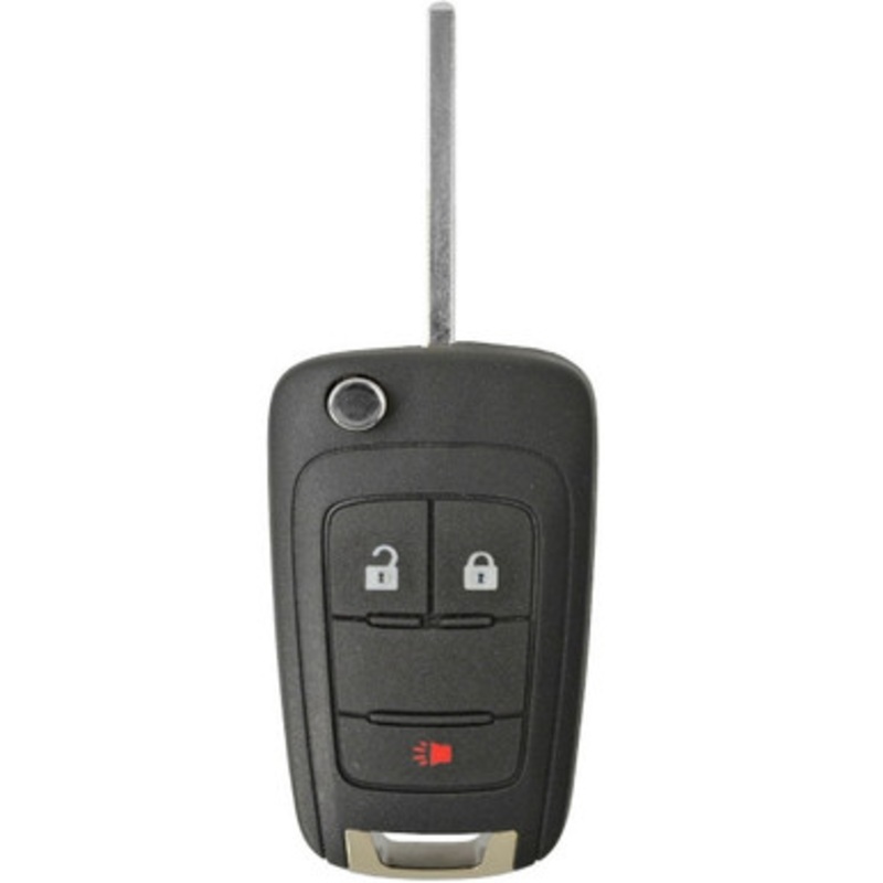 GM 3 Button Non-PEPS Remote Flip Key AVL-B01T1AC, 13585812, 13504266, 315 MHz – Refurbished, Recase
