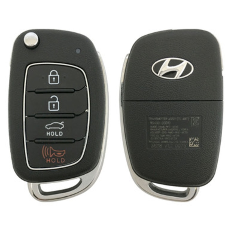 Hyundai 4 Button Remote Flip Key TQ8-RKE-4F25 (LF 4BT), 95430-C1210, 433 MHz – Refurbished, Grade A