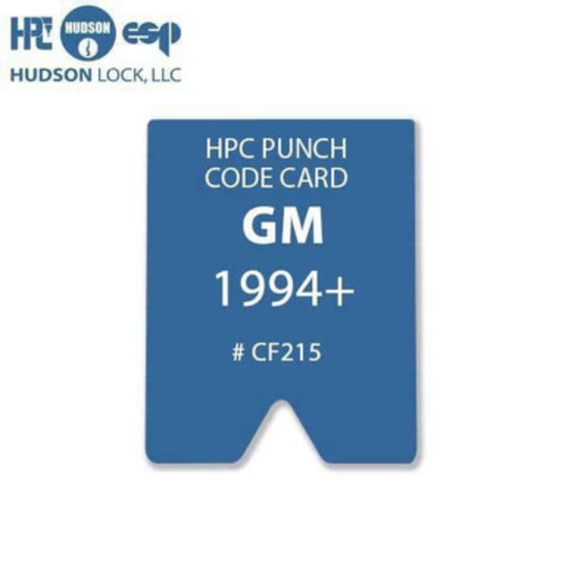 HPC CF215 GM 1994+ Punch Card for HPC 1200 Punch Machine