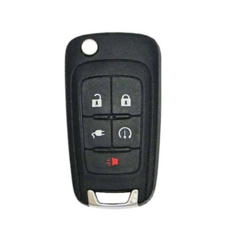 Chevrolet 5 Button Replacement Flip Key Remote Shell, OHT05918179, 22755321, 315 MHz, Standard Aftermarket