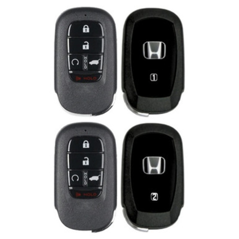 Honda 5 Button Driver 1 & 2 Proximity Smart Keys KR5TP-4, 72147-3A0-A01, 72147-3A0-A11, 433 MHz (2 PACK) – Refurbished, Grade A