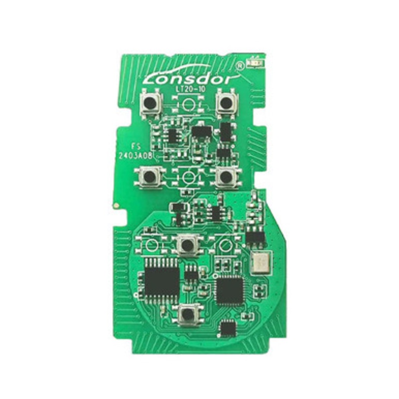 Lonsdor 6-Button Smart Key PCB for K518 K518PRO KH100+ / Switchable Frequency for 2023 Toyota / LT20-10-6 / 8A-BA PCB Board