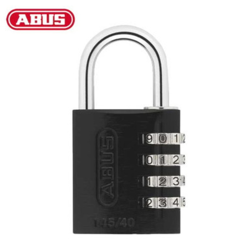 Abus – 145/40 C – Aluminum – 4-Dial Re-Settable Padlock – Black