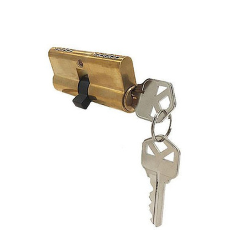 Kenaurd Profile Cylinder – Double Sided – US3 – Polished Brass – (SC4) (2-3/4 70mm)