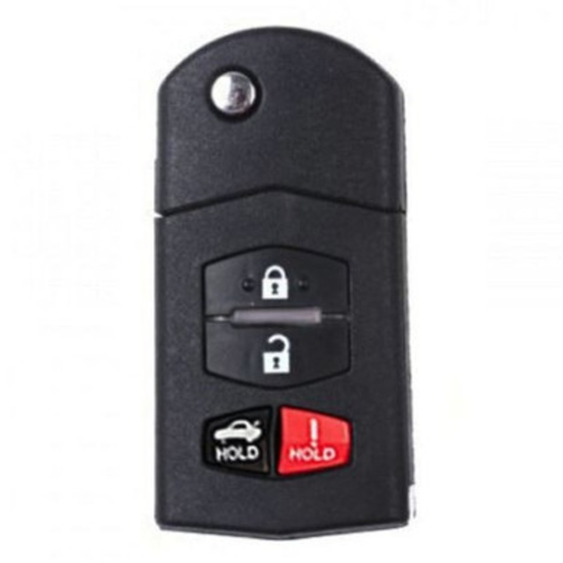 Mazda 4-Button Flip Key 5WK43451E GS4B-67-5RYA 315 MHz, Standard Aftermarket