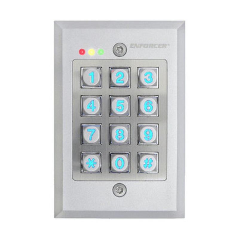 SECO-LARM – SK-1123-FDQ – ACCESS CONTROL DIGITAL KEYPAD – 1000 USERS – WEATHERPROOF – VANDAL RESISTANT – FLUSH MOUNT