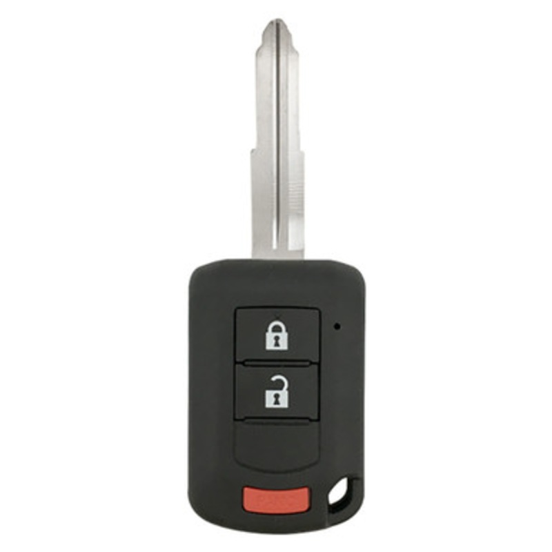 Mitsubishi 3 Button Remote Head Key with Shoulder Stops OUCJ166N, 6370B904, 315 MHz – Refurbished, Recase