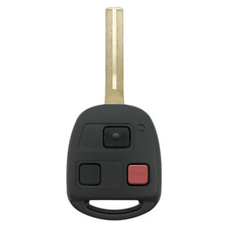 Lexus 3-Button Remote Head Key Shell, Short Blade – Aftermarket