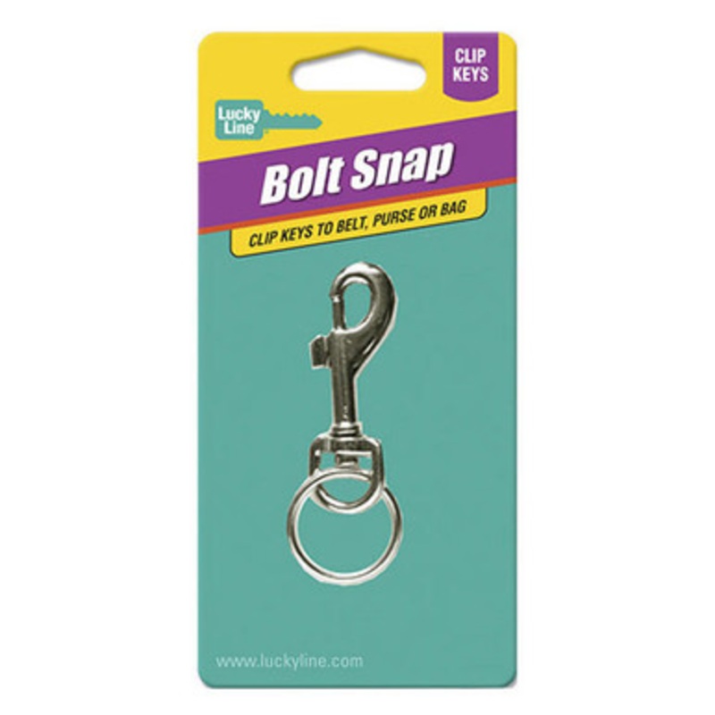 Lucky Line Small Bolt Snap On Nickel-Plated Zinc – 1 Pcs – Carded