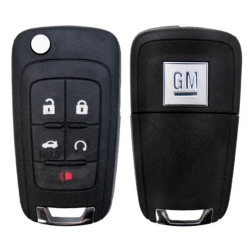 GM 5 Button Non-PEPS Remote Flip Key OHT01060512, 315 MHz – New, OEM