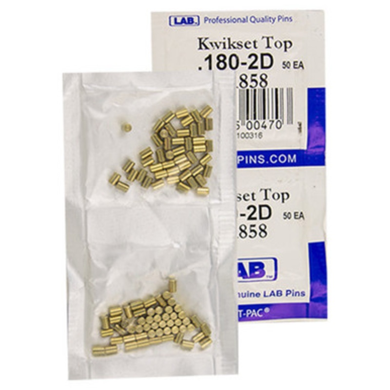LAB 1858 .180-2D Kwikset Brass Driver Top Pin – 100 Pack