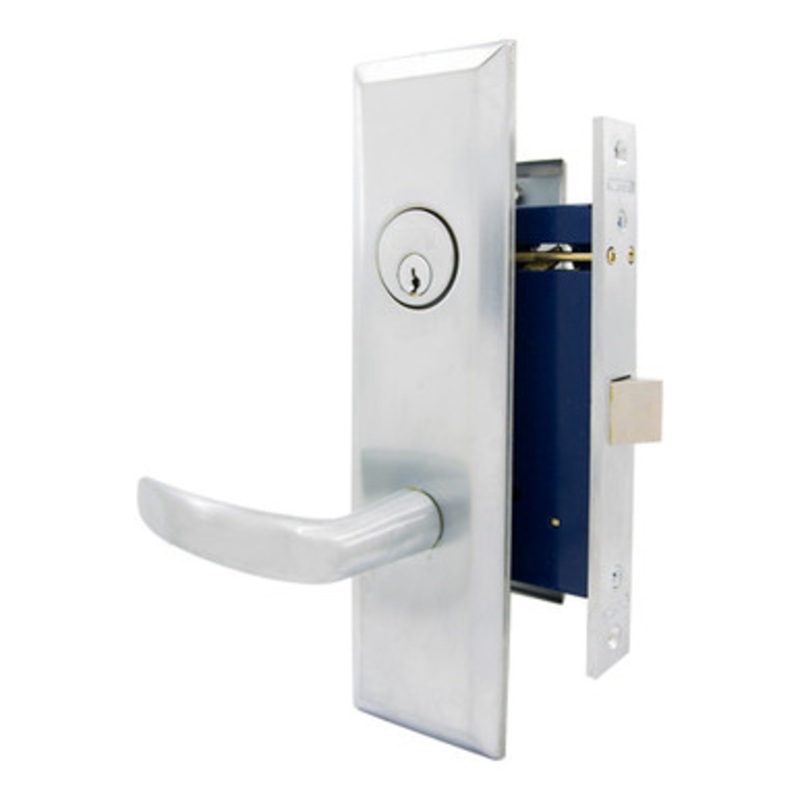 MARKS 9NY96A Mortise Lever Lockset New Yorker – Vestibule – Satin Chrome – Left Hand