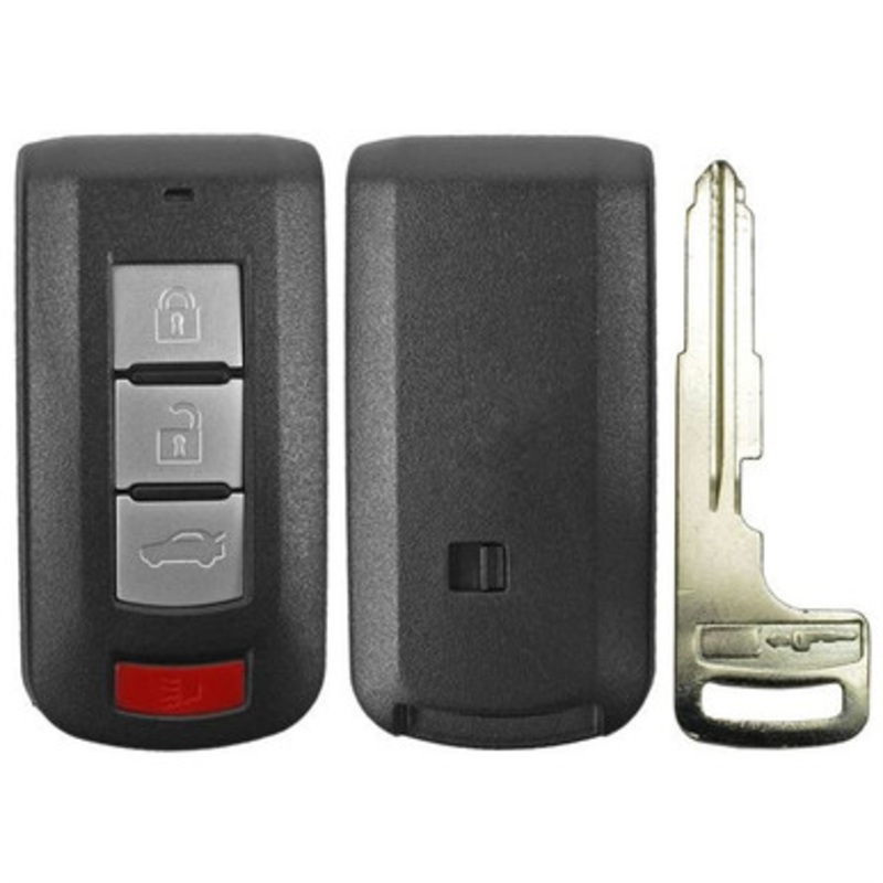 New 4 Button Mitsubishi Proximity Key Shell & Buttons