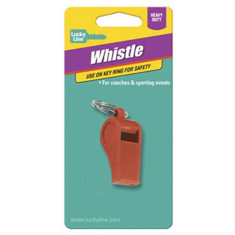 Lucky Line WHISTLE With Steel Key Ring ASSORTED – 1 Pcs – Carded
