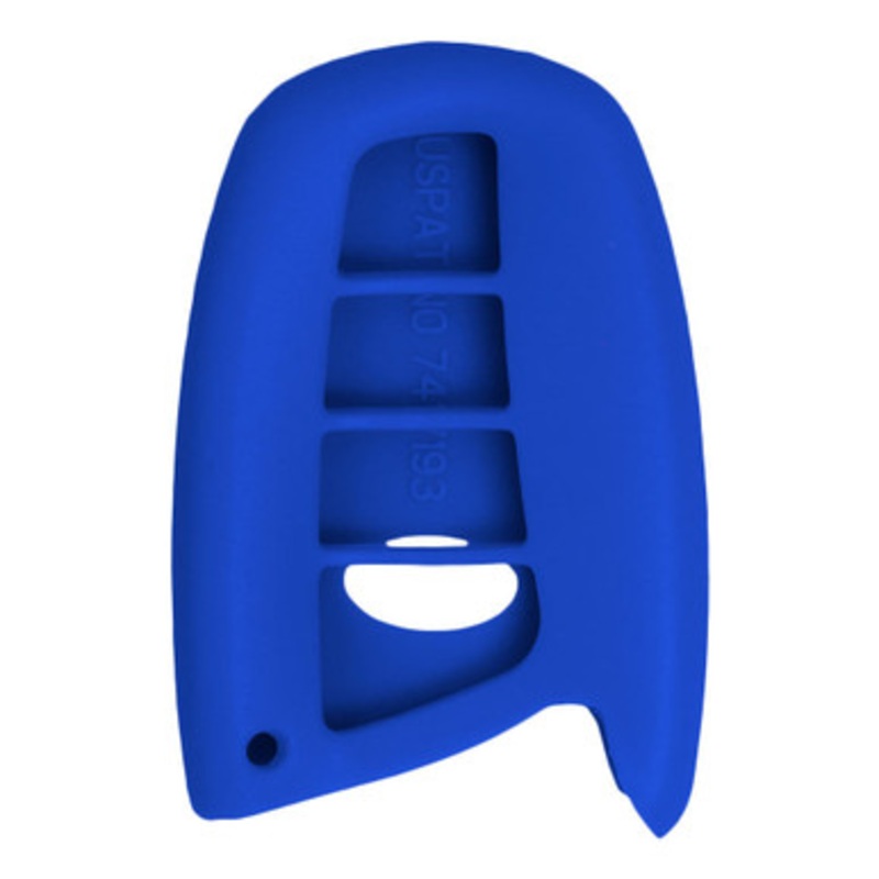 Replacement Silicone Jacket Keyless Remote Cover HYKIK54 for Hyundai 4 Button Smart Key FCC ID: SY5DMFNA04 – Blue