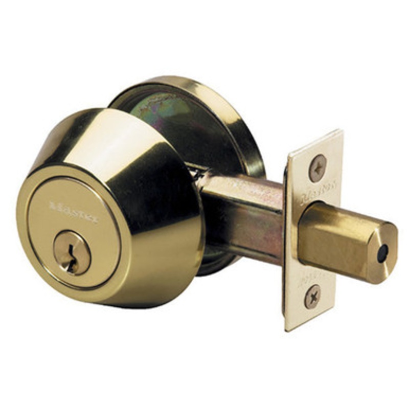 Master Lock DS0603KA4S Single Cylinder Deadbolt SC1 – Grade 3 – Polished Brass