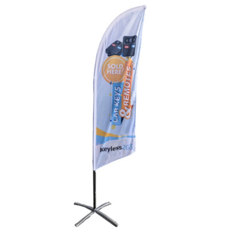 Keyless2Go Promotional Feather Flag 8-Feet with Base – DS –
