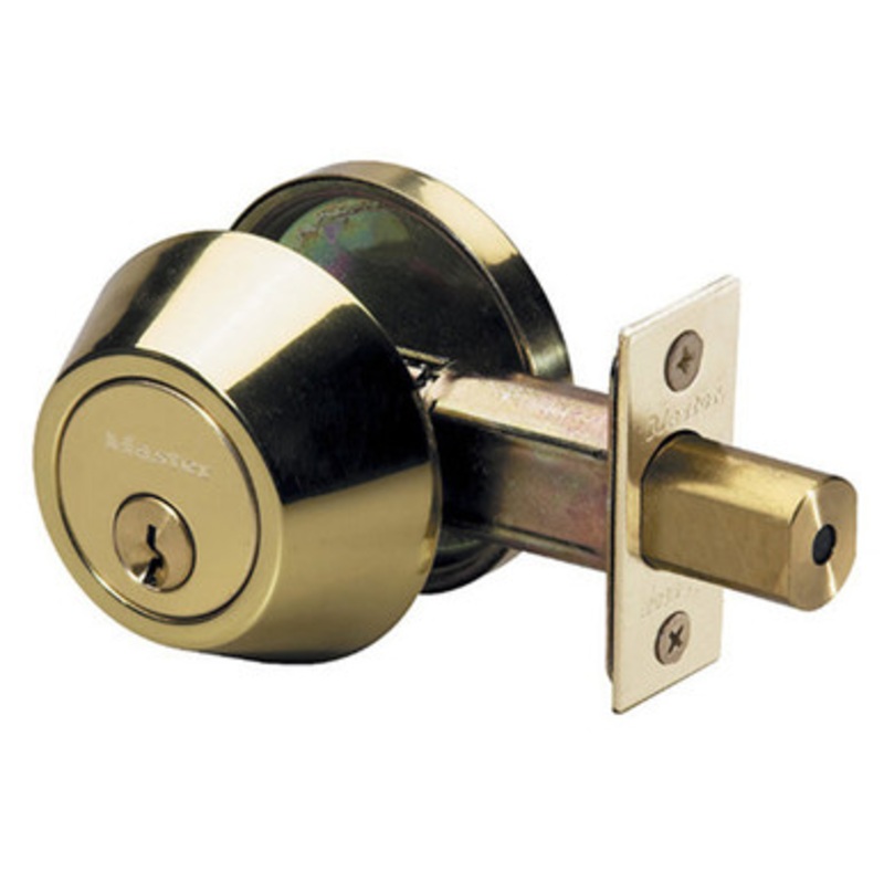 Master Lock DS0603KA4 Single Cylinder Deadbolt KW1 – Grade 3 – Polished Brass