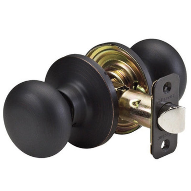Master Lock BC0412PBOX Biscuit Door Knob – Passage – Aged Bronze