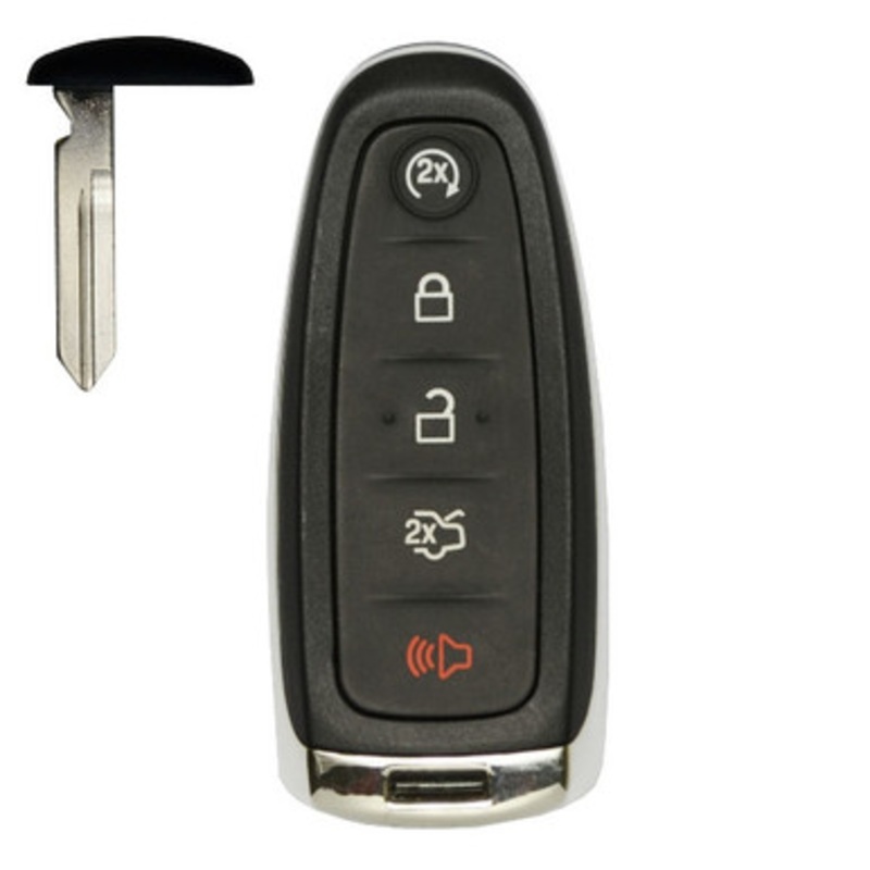 Ford, Lincoln 5 Button Smart Key M3N5WY8609, M3N5WY8610, 164-R8092, 315 MHz with 164-R8041 Insert – Refurbished, Recase