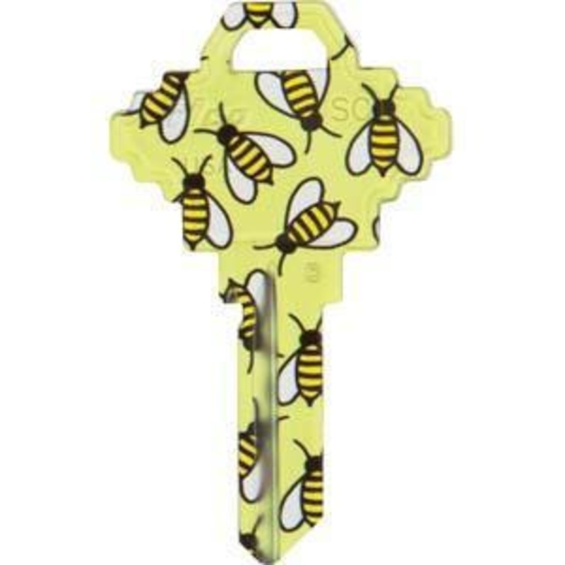 ILCO KW1/KW10 BIG Personali-Keys (large bow keys) BEES – 5 PACK
