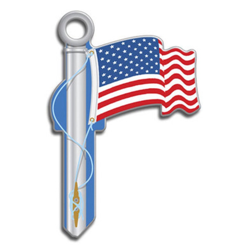 Lucky Line Key Shapes American Flag – 5 Pack – Kwikset KW