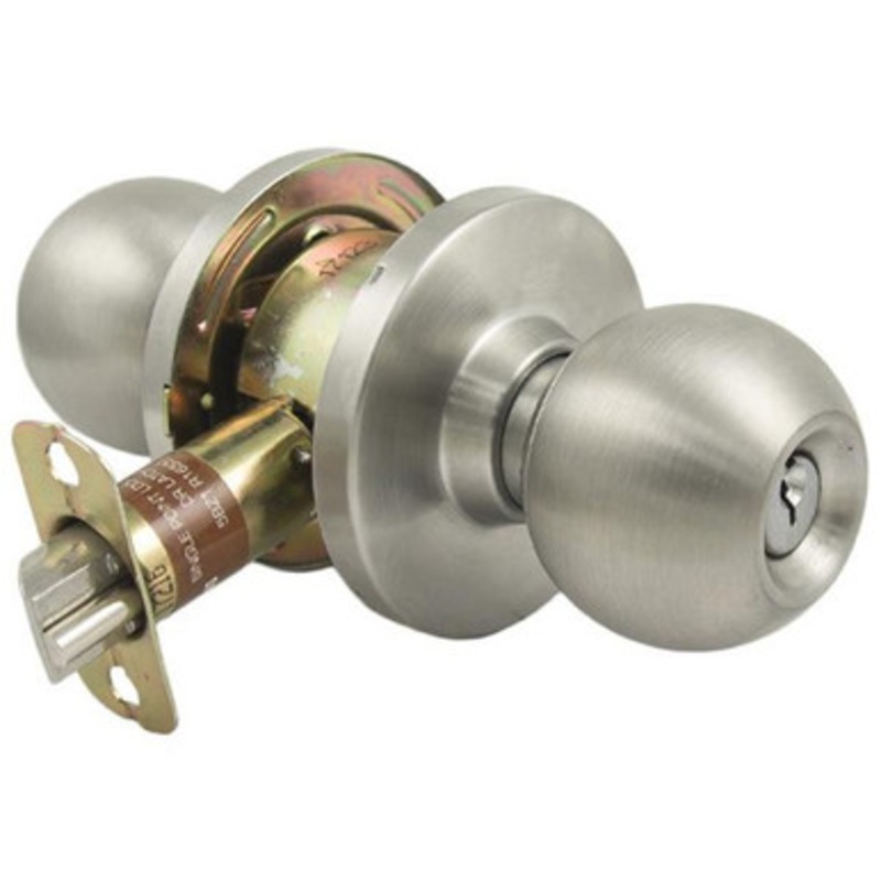 TELL PRO LINE K2080 Grade 2 Cylindrical Door Knob – Storeroom – SCC – Stainless Steel 32D
