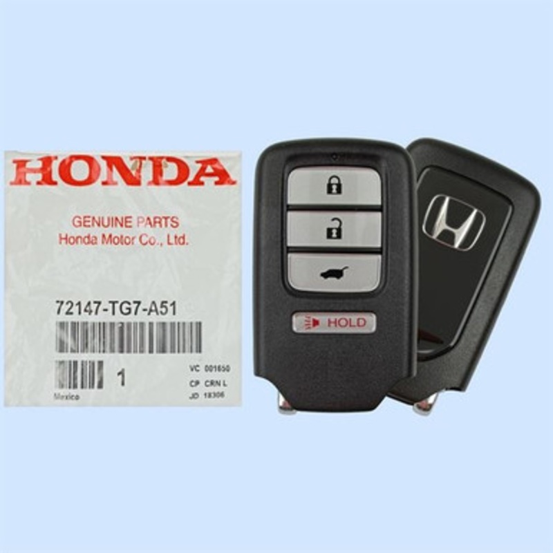 Honda 4-Button Smart Key KR5T41 72147-TG7-A51 433 MHz, New OEM