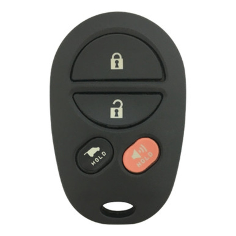 Toyota 4 Button Remote Replacement Case w/ Hatch