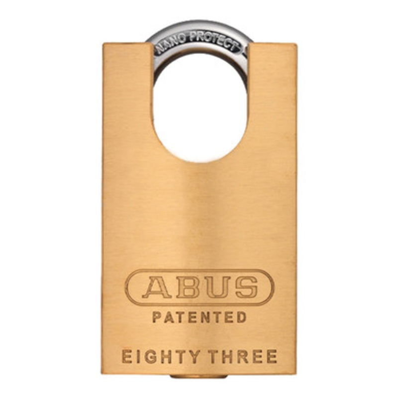 ABUS 83 Series Padlock 83CS/45 S2 Brass With Shackle Protection Without Cylinder