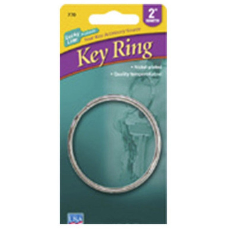 Lucky Line 2 Inch  Split Key Rings Nickel-Plated  – 1 Pcs – Carded