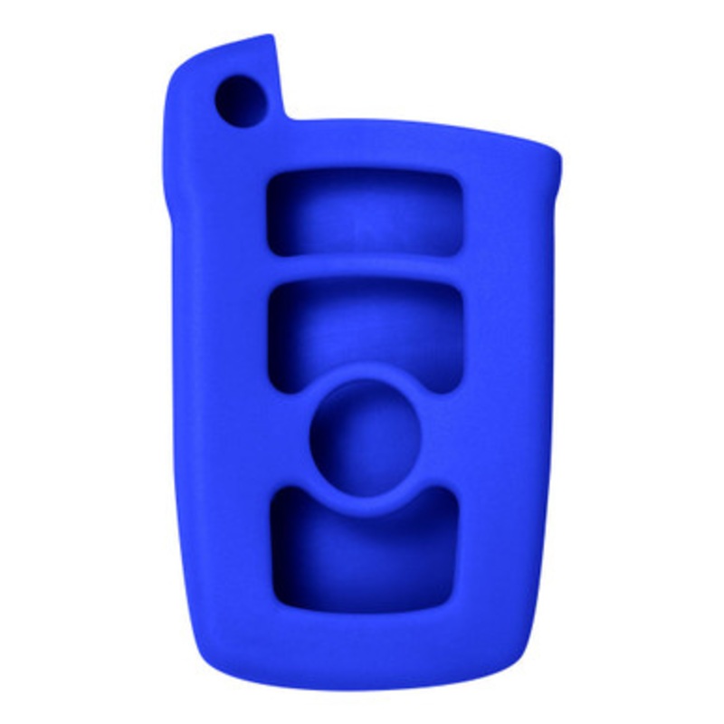 Replacement Silicone Jacket Keyless Remote Cover BMWJ14 for BMW 7 Series Smart Key FCC ID: LX 8766 S – Blue