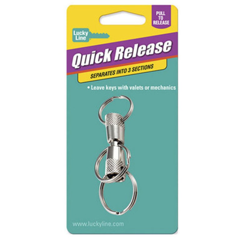 Lucky Line 3-Way Pull Apart Key Release Aluminum  – 1 Pcs – Carded