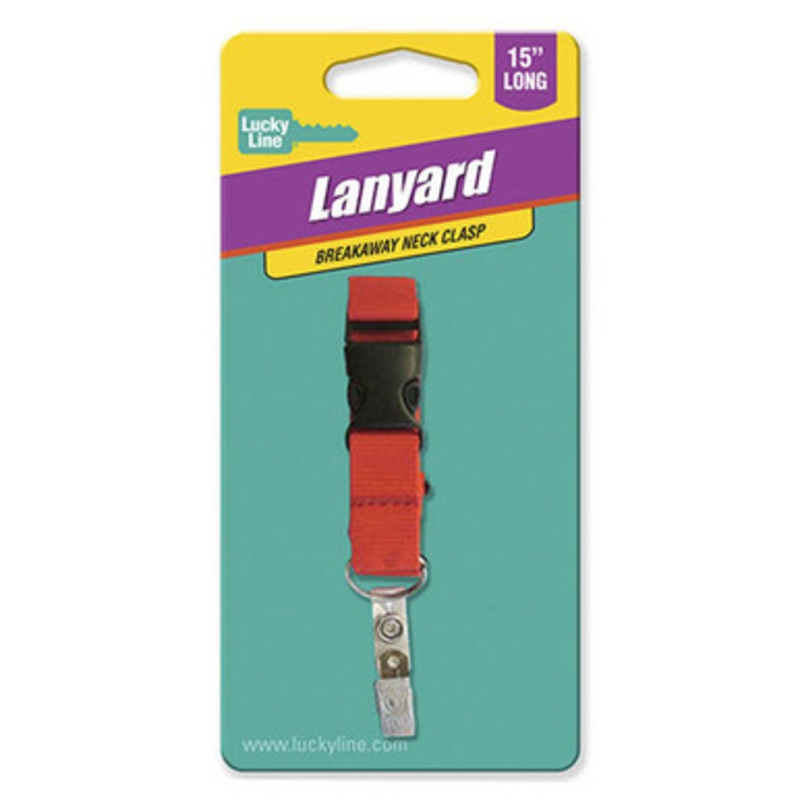 Lucky Line Flat Lanyard With Break Away ASSORTED – 1 Pcs – Carded
