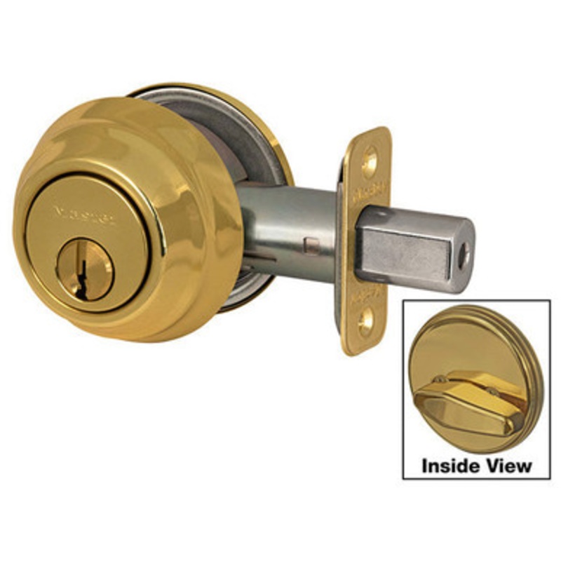 Master Lock DSH0603KA4S Single Cylinder Deadbolt SC1 – Grade 1 – Polished Brass