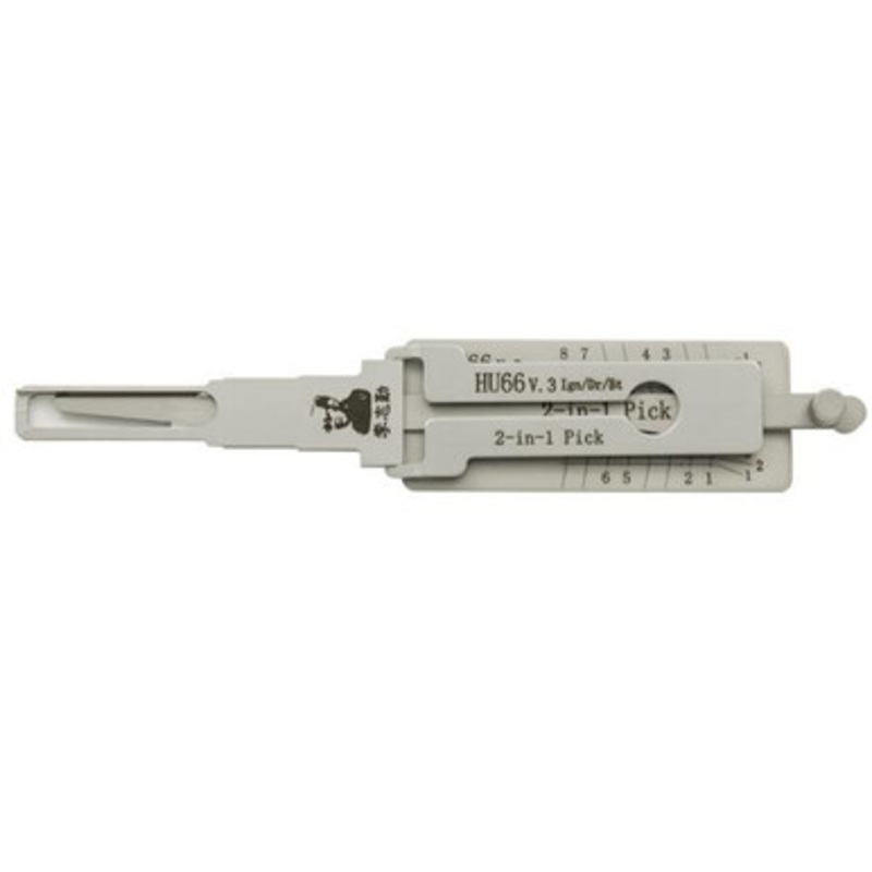 Original Lishi HU66 VAG Twin Lifter Audi Volkswagen 2-in-1 Pick – Ignition / Door / Trunk – Anti Glare
