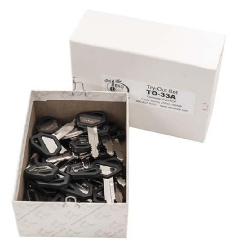 Aero Lock KW16CP Tryout Keys Set For Kawasaki Motorcycles – Code Series: Z5000-Z5999 – 32 Keys